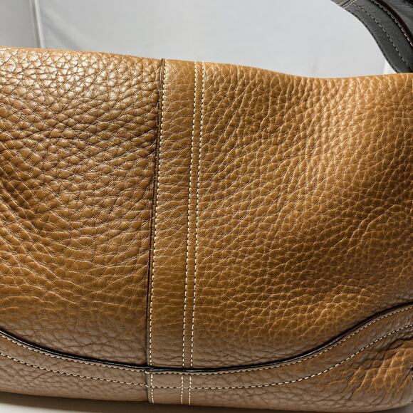 Coach Leather Baguette - Soho C-0782 F 10942 - Y2K Hobo Satchel Boho Carmel Tan - Picture 3 of 13